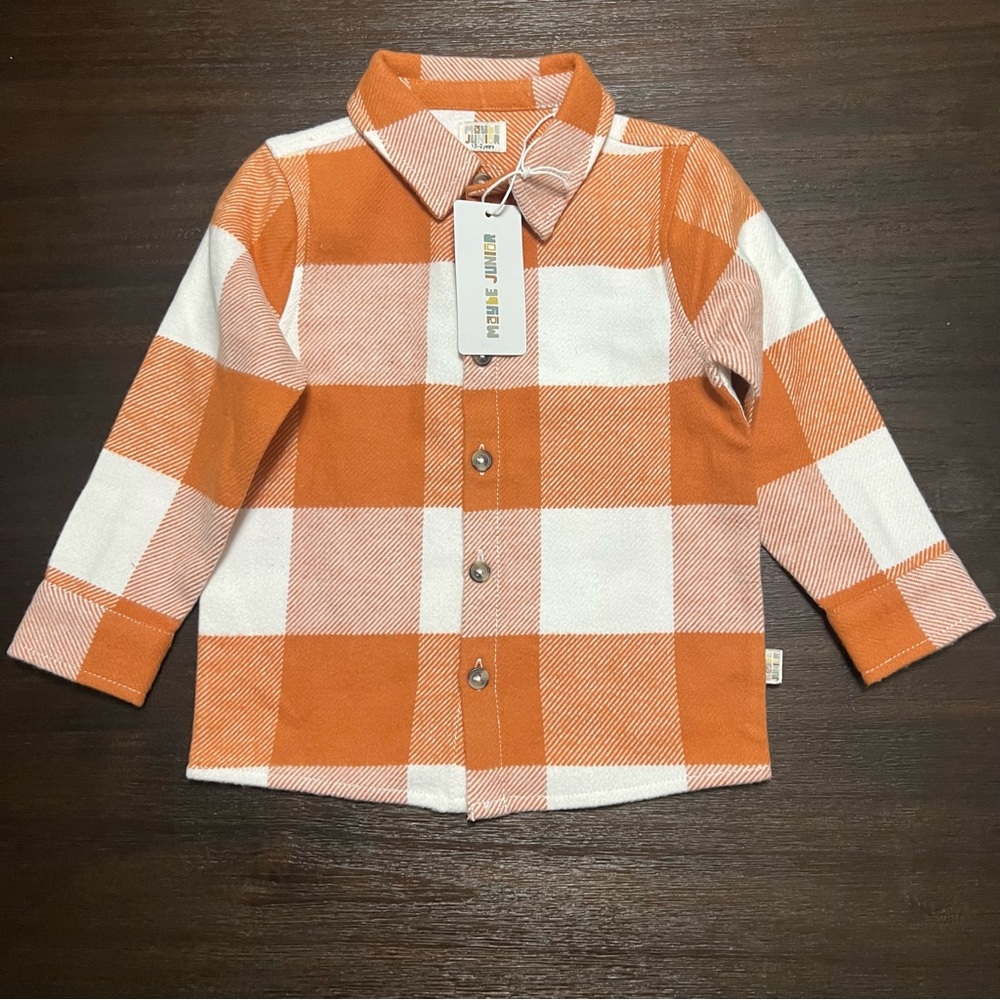 Orange and White Shirt